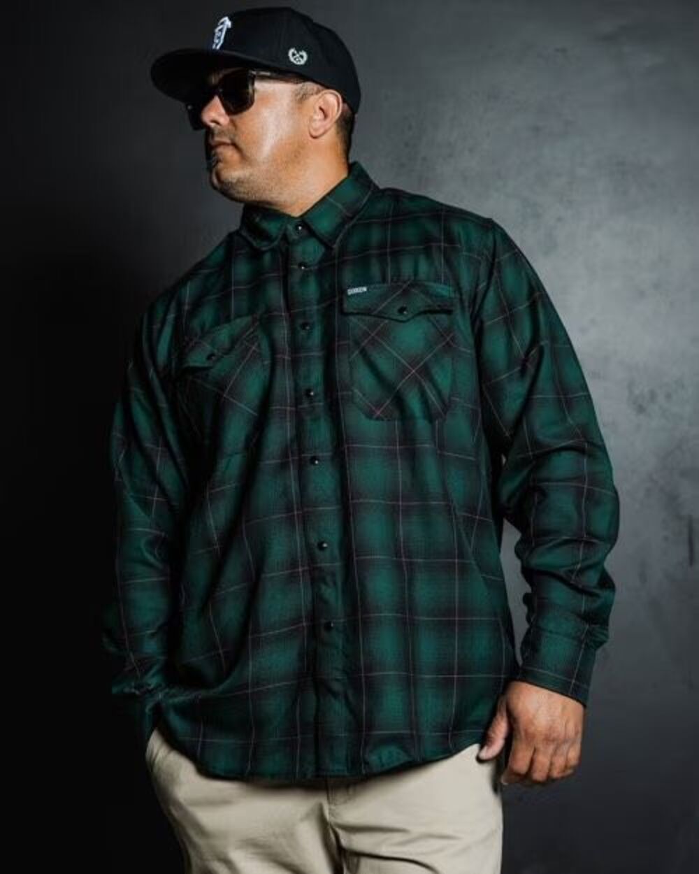 DIXXON The Carlos Long Sleeve Flannel Shirt in Green Plaid Size 2X